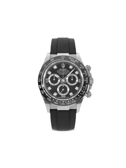 Мужские часы rolex daytona 40 мм белое золото, черный
