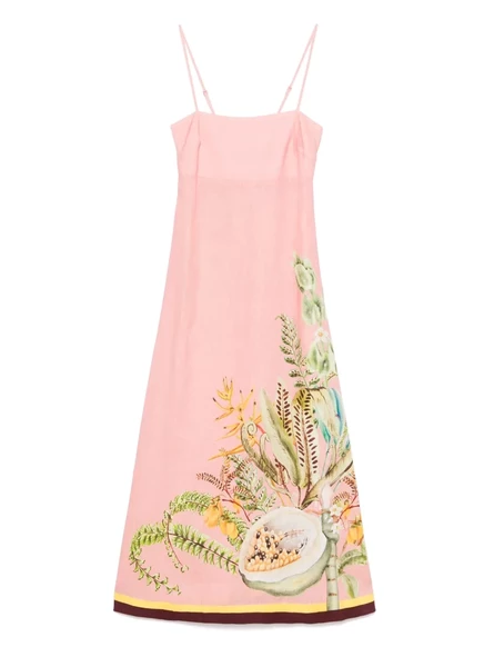 Платье миди от ALEMAIS Papaya pink