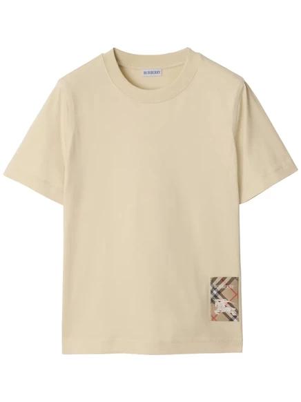 Женская футболка Burberry с патчем Vintage Check, экрю