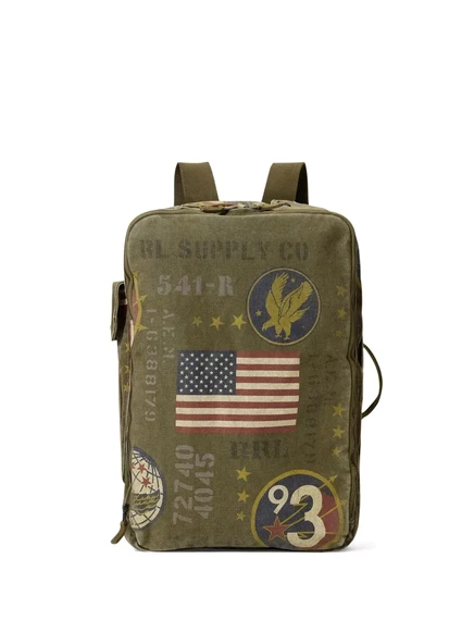 Мужской рюкзак Ralph Lauren RRL Oliver с принтом, зеленый