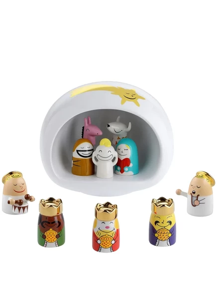 Набор декоративных фигурок Alessi Presepe, 10 шт., белые