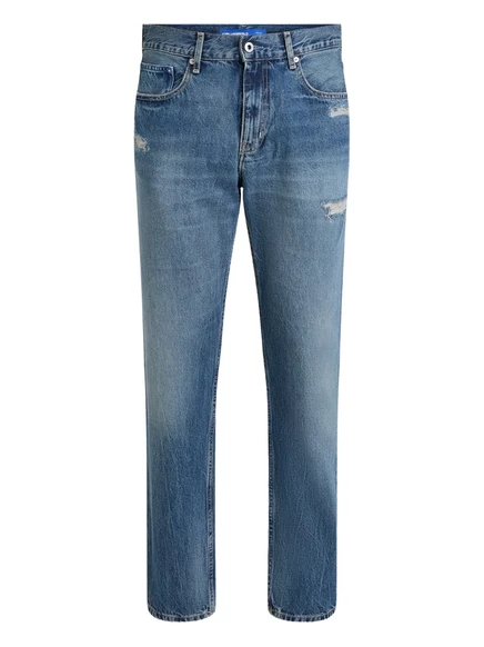 Мужские джинсы Karl Lagerfeld Jeans суженные, рваные, синие