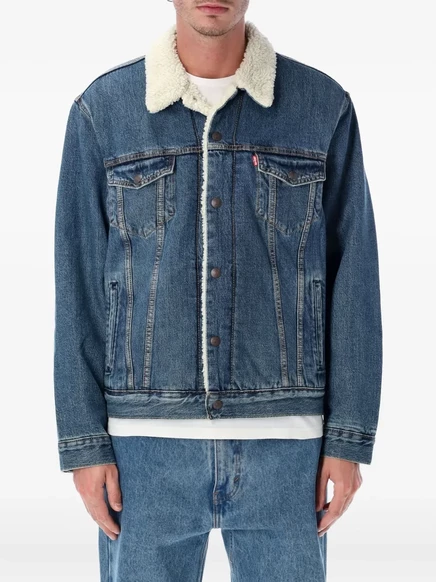 Мужская джинсовая куртка Levi's Type III Sherpa, синяя