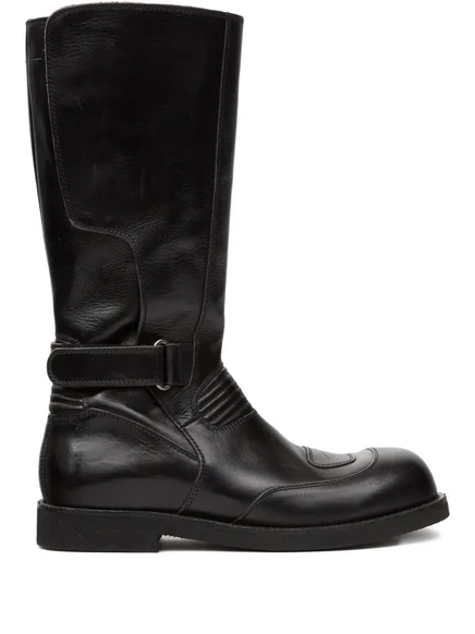 Кожаные байкерские ботинки MM6 Maison Margiela black