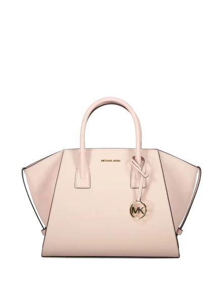 Кожаная сумка-тоут Michael Kors Avril с застежкой-молнией сверху pink