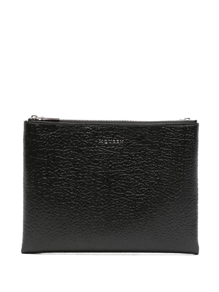 Клатч Alexander McQueen logo-plaque, черный