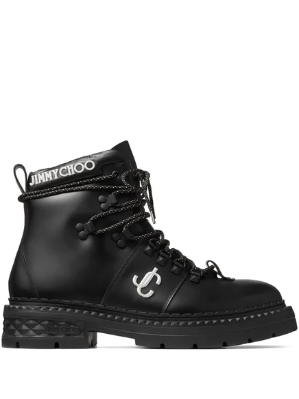Походные ботинки с монограммой Jimmy Choo black