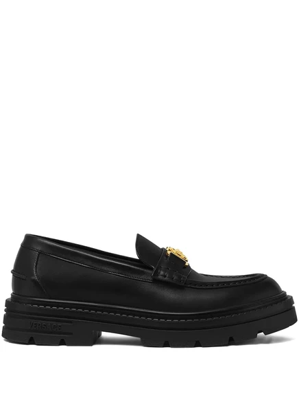 Мокасины на платформе Versace Medusa-plaque black