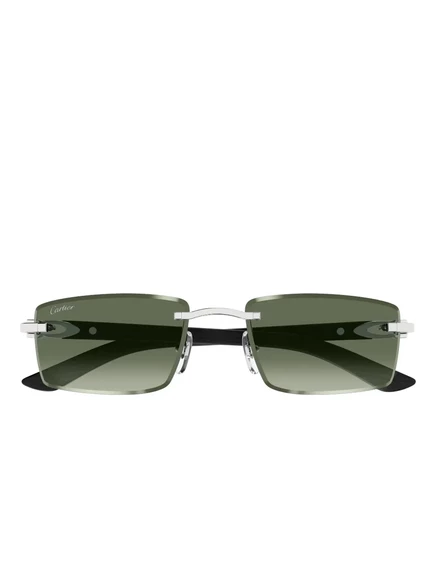 Солнцезащитные очки в прямоугольной оправе Cartier Eyewear green