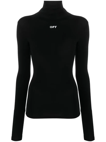 Женская водолазка Off-White Off-Stamp, черная