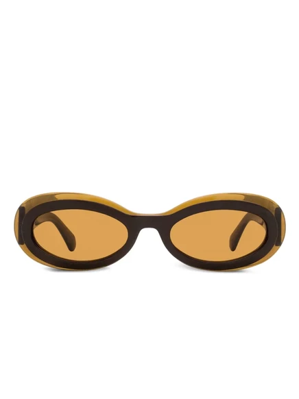 Женские солнцезащитные очки Ferragamo Eyewear овальные, коричневые