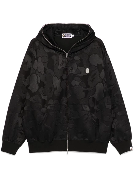 Камуфляжная жаккардовая толстовка BATHING APE® с капюшоном на молнии black