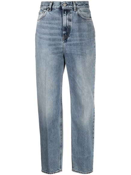 Джинсы зауженного кроя из органического хлопка TOTEME blue
