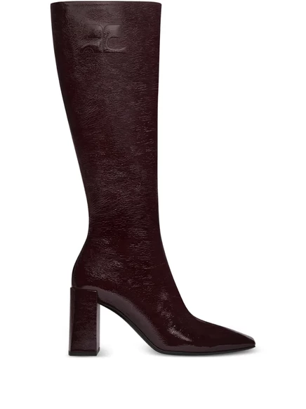 Женские сапоги Courrèges Heritage до колена, бордовые