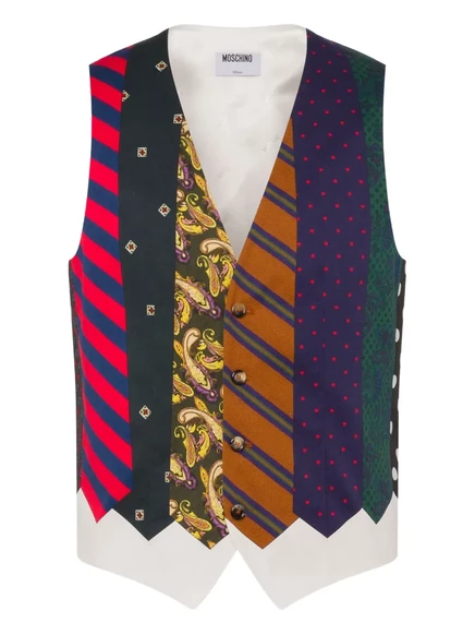 Мужской жилет Moschino Patchwork, синий