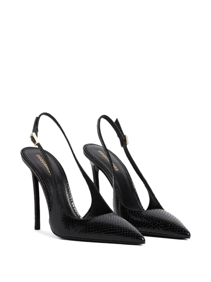 Вечерние туфли-лодочки на ремешках DSQUARED2 black