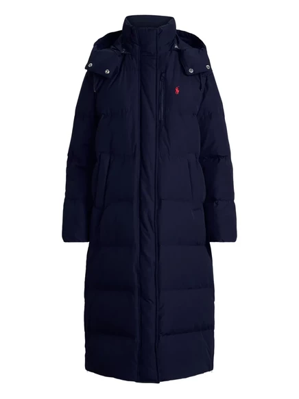 Пуховик Polo Ralph Lauren с капюшоном blue