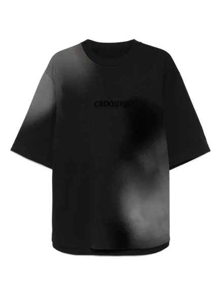 Футболка с градиентным логотипом CROQUIS grey