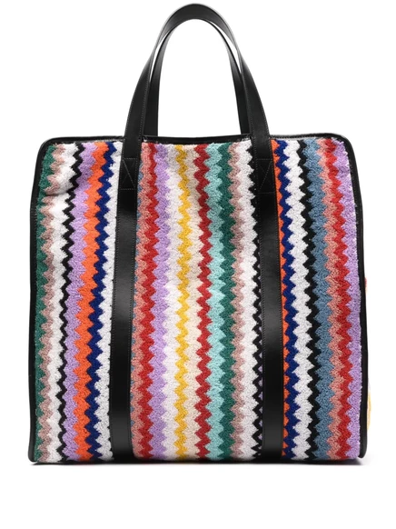 Женская сумка-тоут Missoni зигзаг, фиолетовая