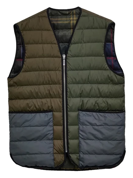 Двусторонний стеганый жилет Barbour с отделкой панелями green