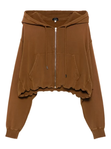 Толстовка с капюшоном на молнии R13 brown