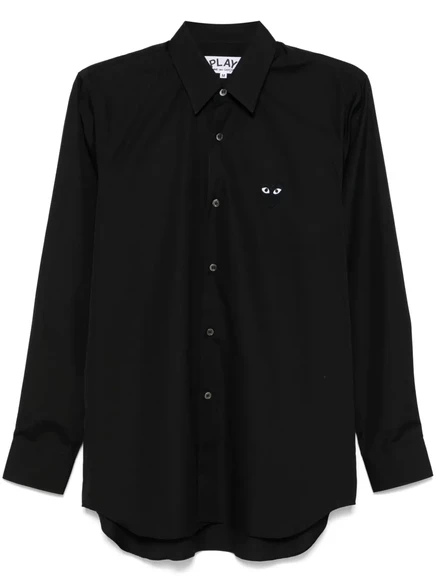 Рубашка с нашивкой в виде сердца Comme Des Garçons Play black