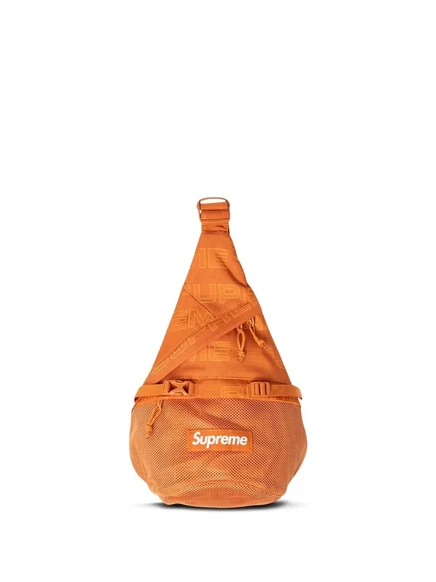 Унисекс сумка Supreme Sling с нашивкой, оранжевая