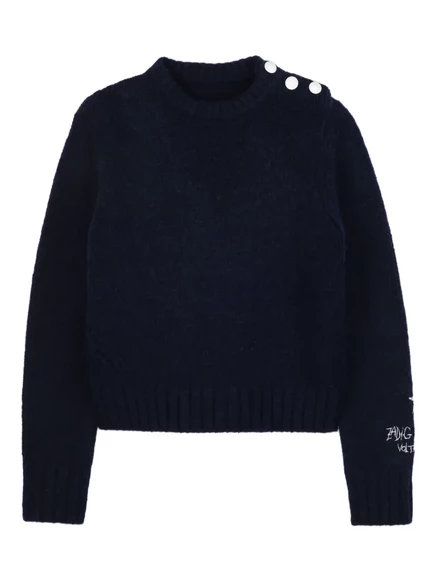 Свитер для девочек Zadig & Voltaire Kids, темно-синий