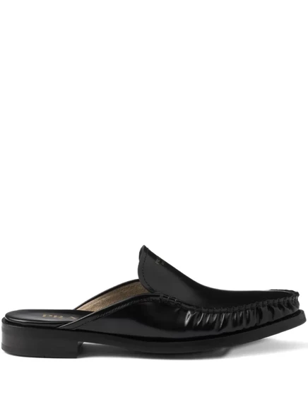 Женские мюли Prada кожаные, черные