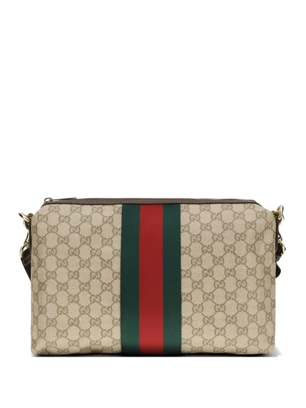 Мужская сумка Gucci GG Supreme через плечо, бежевая