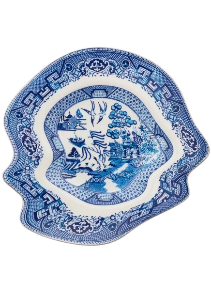 Десертная тарелка Seletti Glitchy Willow blue