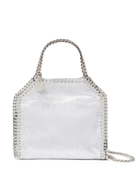 Женская сумка Stella McCartney Tiny Falabella, серебристая