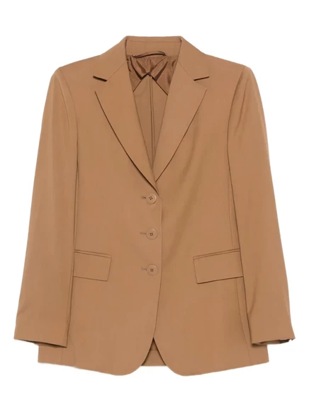 Женский однобортный пиджак Max Mara из шерсти, коричневый