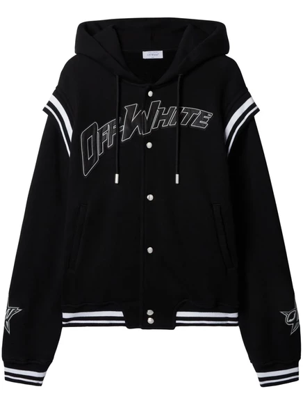 Мужская бомбер-куртка Off-White с логотипом, черная