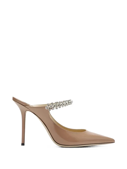 Женские мюли Jimmy Choo Bing 100 с кристаллами, розовые