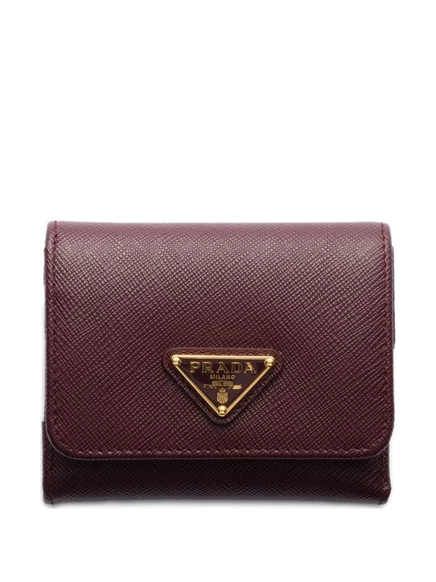 Маленький кошелек из сафьяновой кожи Prada red