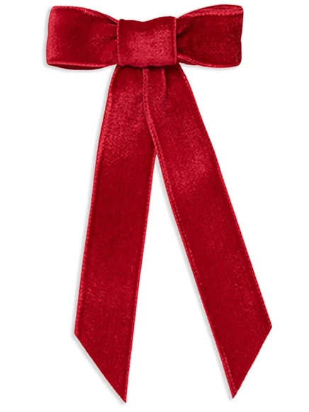 Женская заколка Jennifer Behr Velvet Bow, бордовая