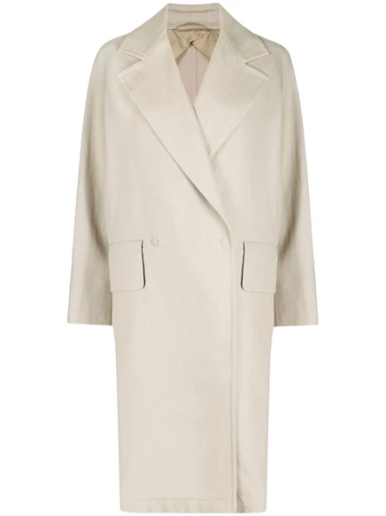 Женское двубортное пальто Max Mara, бежевое