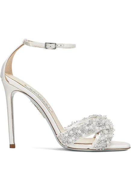 Женские босоножки Aquazzura Melodie, 105 мм, белые
