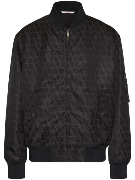 Мужской бомбер Valentino Garavani Toile Iconographe, черный