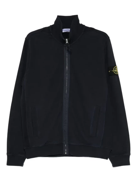 Мужской свитшот Stone Island на молнии с карманами, синий