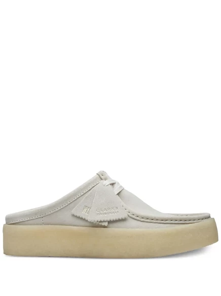 Мужские мюли Clarks Wallabee Cup «Grey», белые