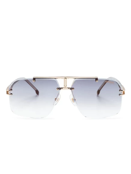 Мужские солнцезащитные очки Carrera 1052/S, металлическая oversize-оправа, золотистые