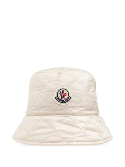 Женская панама Moncler стеганая, кремовая