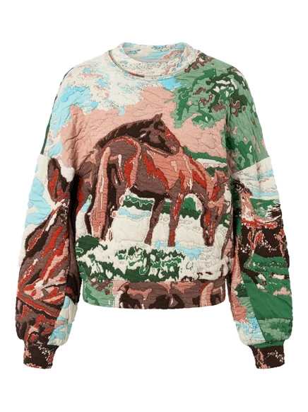 Свитер Anntian wild horses brown