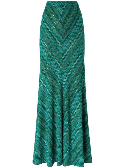 Зигзагообразная юбка макси от Миссони green