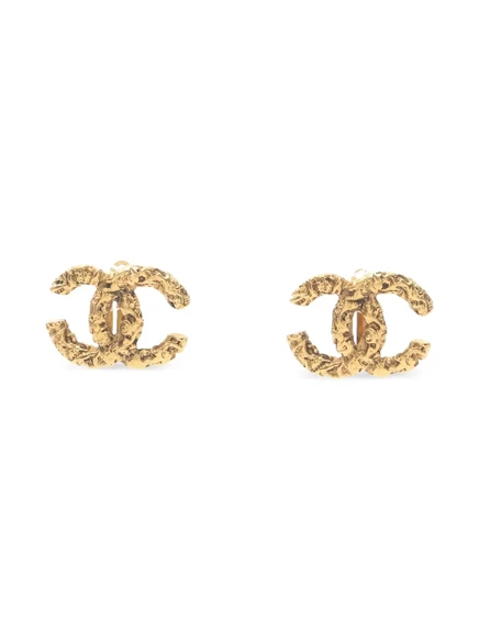 Женские клипсы Chanel Pre-Owned Coco Moark, золотистые