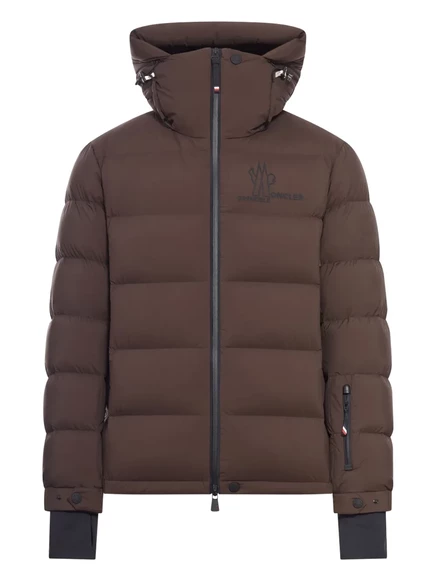 Лыжная куртка Moncler Grenoble с капюшоном brown
