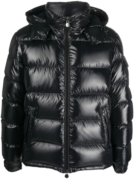 Мужская пуховая куртка Moncler Maya с капюшоном, черная