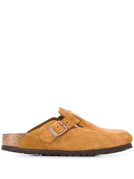 Женские мюли Birkenstock Boston замшевые, коричневые